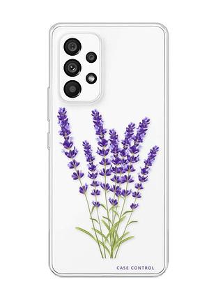 Прозрачный чехол на samsung galaxy a53 :: лаванда (принт 28)