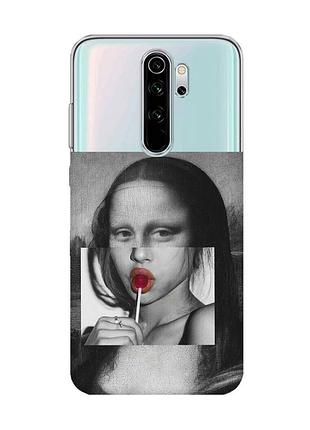 Чехол на xiaomi redmi note 8 pro :: современная мона лиза (принт 351)