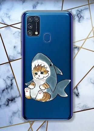 Прозорий чохол на samsung galaxy m31 кошеня принт 120