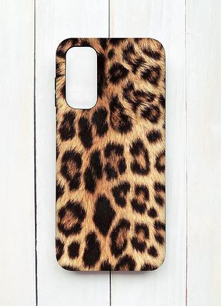 Матовий чохол на samsung galaxy a14 5g чорний :: леопардовий дизайн (принт 383)