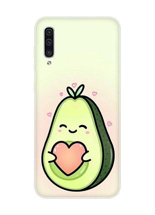 Чехол на samsung galaxy a50 (2019) a505 :: кавай авокадо с сердечком (принт 310)