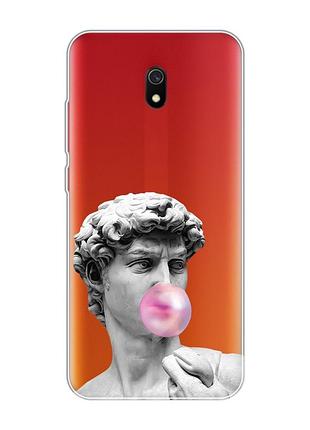 Прозрачный чехол на xiaomi redmi 8a :: скульптура (принт 352)
