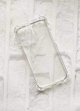 Прозрачный чехол с утолщёнными углами на iphone 13 mini