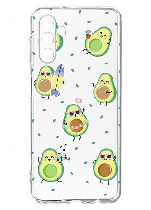 Прозрачный чехол на samsung a04s/a13 5g :: авокадо на отдыхе (принт 302)