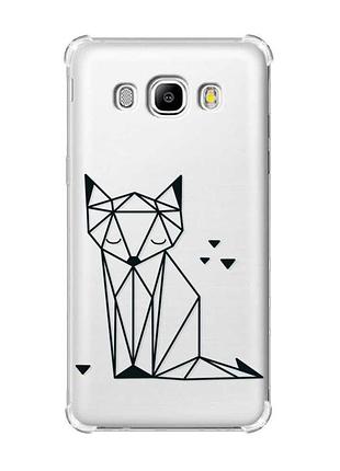 Чохол з потовщеними кутами на samsung galaxy j5(2016)/j510 :: лисиця (принт 126)