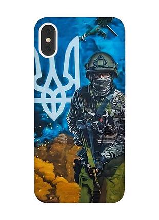 Чохол на iphone x / xs :: військовий (патріотичний принт 349)