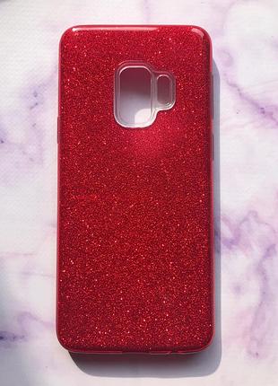 Силиконовый чехол на samsung galaxy s9 красный