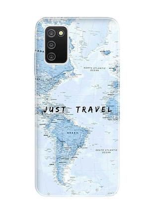 Чехол на samsung galaxy a03s :: путешествия. карта (принт 323)