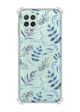Чохол із потовщеними кутами на samsung galaxy a22 5g / a22s 5g :: рослинний фон (принт 276)