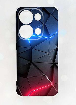 Чехол с утолщёнными углами на xiaomi redmi note 13 pro 4g :: рельефный фон (принт 36)