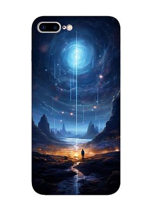 Чохол з рожевими боками на iphone 7 plus/8 plus :: космос (принт 244)