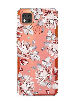 Прозорий чохол для xiaomi redmi 9c :: фон троянди (принт 273)