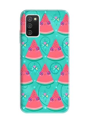 Чехол на samsung galaxy a03s :: весёлые арбузики (принт 348)