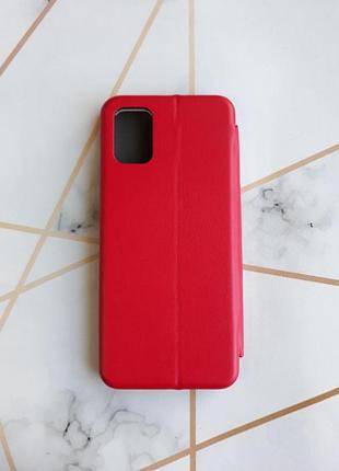 Чехол-книжка с рисунком для samsung galaxy a31 красный :: девушка с газетой (принт 31) 2