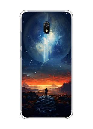 Чехол с утолщенными углами на xiaomi redmi 8a :: космос (принт 247)