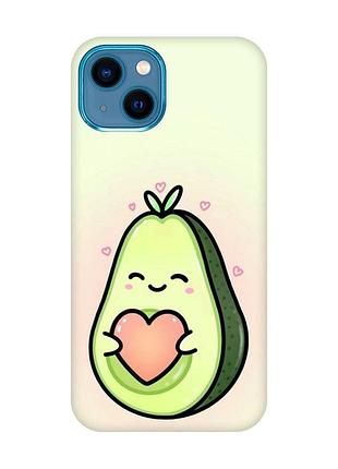 Чехол на iphone 13 mini :: кавай авокадо с сердечком (принт 310)