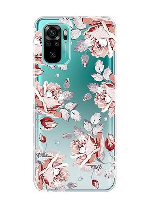 Прозрачный чехол на xiaomi redmi note 10 / note 10s :: фон розы (принт 273)