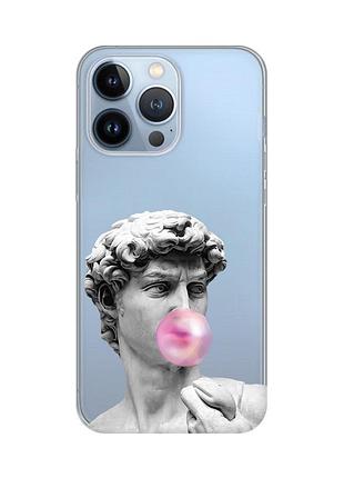 Прозрачный чехол на iphone 13 pro :: скульптура (принт 352)