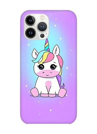 Магнитный чехол на iphone 14 pro с поддержкой magsafe :: единорог (принт 103)