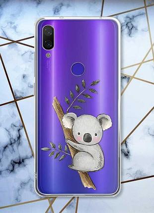 Прозорий чохол на xiaomi redmi note 7/7 pro :: коала /принт 132/