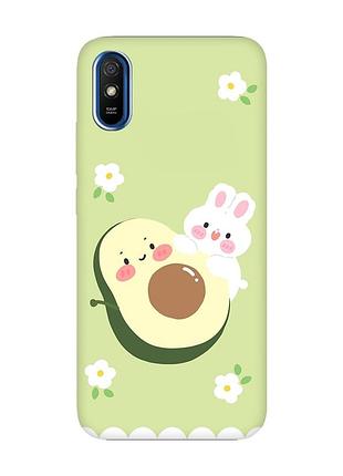 Чехол на xiaomi redmi 9a :: авокадо и зайченок (принт 311)