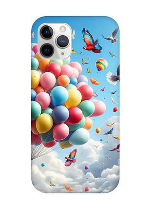 Магнитный чехол на iphone 11 pro max с поддержкой magsafe :: воздушные шарики (принт 365)