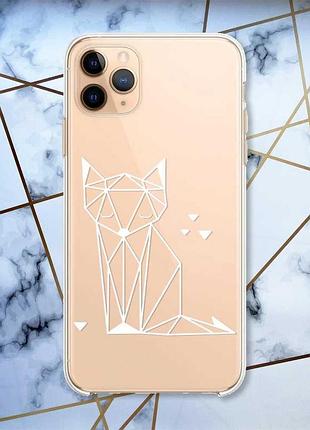Прозрачный чехол на iphone 11 pro max :: лиса (принт 127)