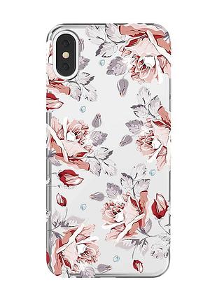 Прозорий чохол на iphone x / xs :: фон троянди (принт 273)