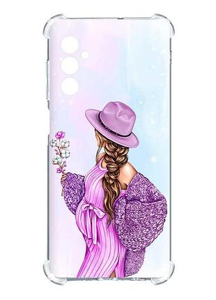 Чехол с утолщёнными углами на samsung galaxy m14 :: в ожидании девочки (принт 223)