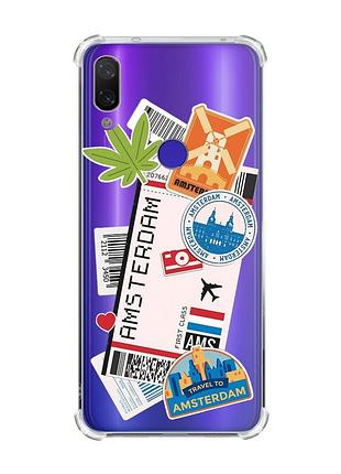 Чохол з потовщеними кутами на xiaomi redmi note 7/7 pro :: подорожі. амстердам /принт 327/