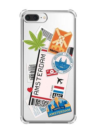 Чохол з потовщеними кутами на iphone 7 plus/8 plus :: подорожі. амстердам (принт 327)