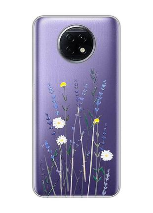 Прозорий чохол на xiaomi redmi note 9t/redmi note 9 5g :: польові квіти (принт 270)