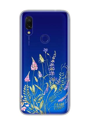 Прозорий чохол для xiaomi redmi 7 :: квіткова ідилія (принт 382)