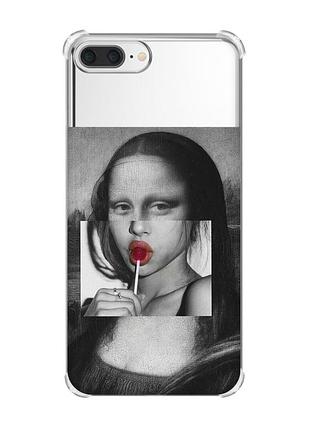 Чехол с утолщёнными углами на iphone 7 plus/8 plus :: современная мона лиза (принт 351)