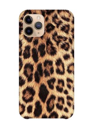 Матовый чехол на apple iphone 11 pro (5,8) :: леопардовый дизайн (принт 383)