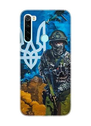 Чехол на xiaomi redmi note 8 :: защитник (патриотический принт 349)
