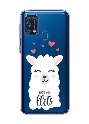 Прозорий чохол на samsung galaxy m31 :: лама (принт 94)