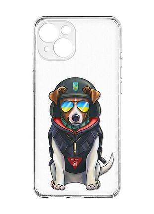 Прозорий чохол із захистом камер на iphone 15 :: патрон (принт 4)