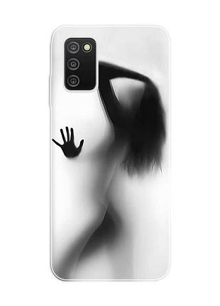 Чехол на samsung galaxy a03s :: силуэт девушки (принт 66)