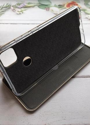 Чехол-книжка с рисунком для xiaomi redmi 9c/10a золотой :: девушка на кофе (принт 228) 4