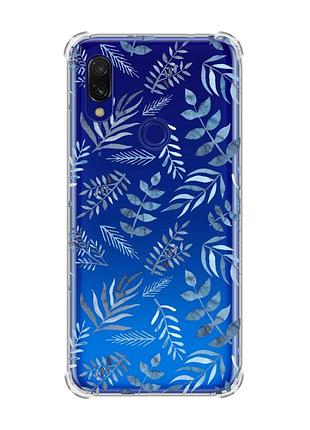 Чехол с утолщёнными углами на xiaomi redmi 7 :: растительный фон /принт 276/
