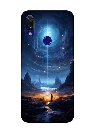 Чохол з рожевими боками на xiaomi redmi 7 :: космос /принт 244/