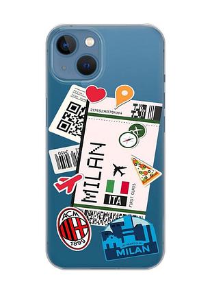 Прозрачный чехол на iphone 13 :: путешествия. италия (принт 325)