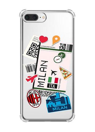 Чохол з потовщеними кутами на iphone 7 plus/8 plus :: подорожі. італія (принт 325)