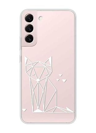 Прозрачный чехол на samsung galaxy s22 :: лиса (принт 127)
