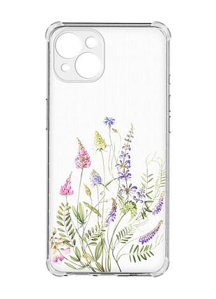 Чохол із потовщеними кутами на iphone 15 plus :: квіткова ідилія (принт 382)