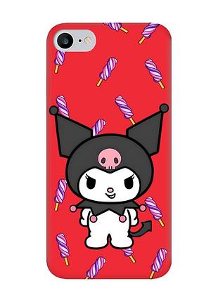 Матовый красный чехол на iphone 7 / 8 куроми (принт 390)