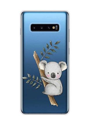 Прозорий чохол на samsung galaxy s10 plus :: коала (принт 132)