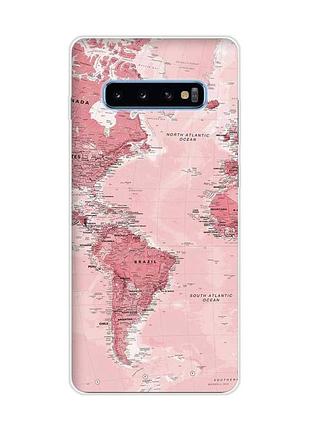 Чехол на samsung galaxy s10 plus :: карта. путешествия (принт 319)