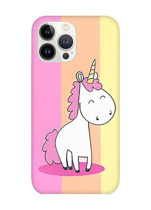 Магнитный чехол на iphone 14 pro с поддержкой magsafe :: единорог (принт 104)